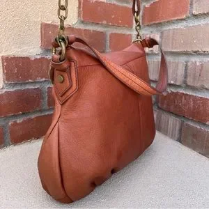 margot Bags Margot New York Adelle Genuine Leather Hobo Bag In Brandy Poshmark